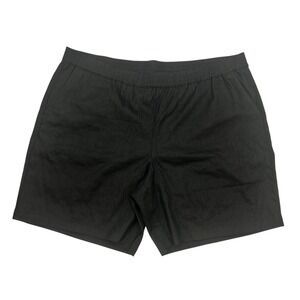 J Jill Linen Blend Black Solid Shorts NWOT Pockets Elastic Waist PetiteXL